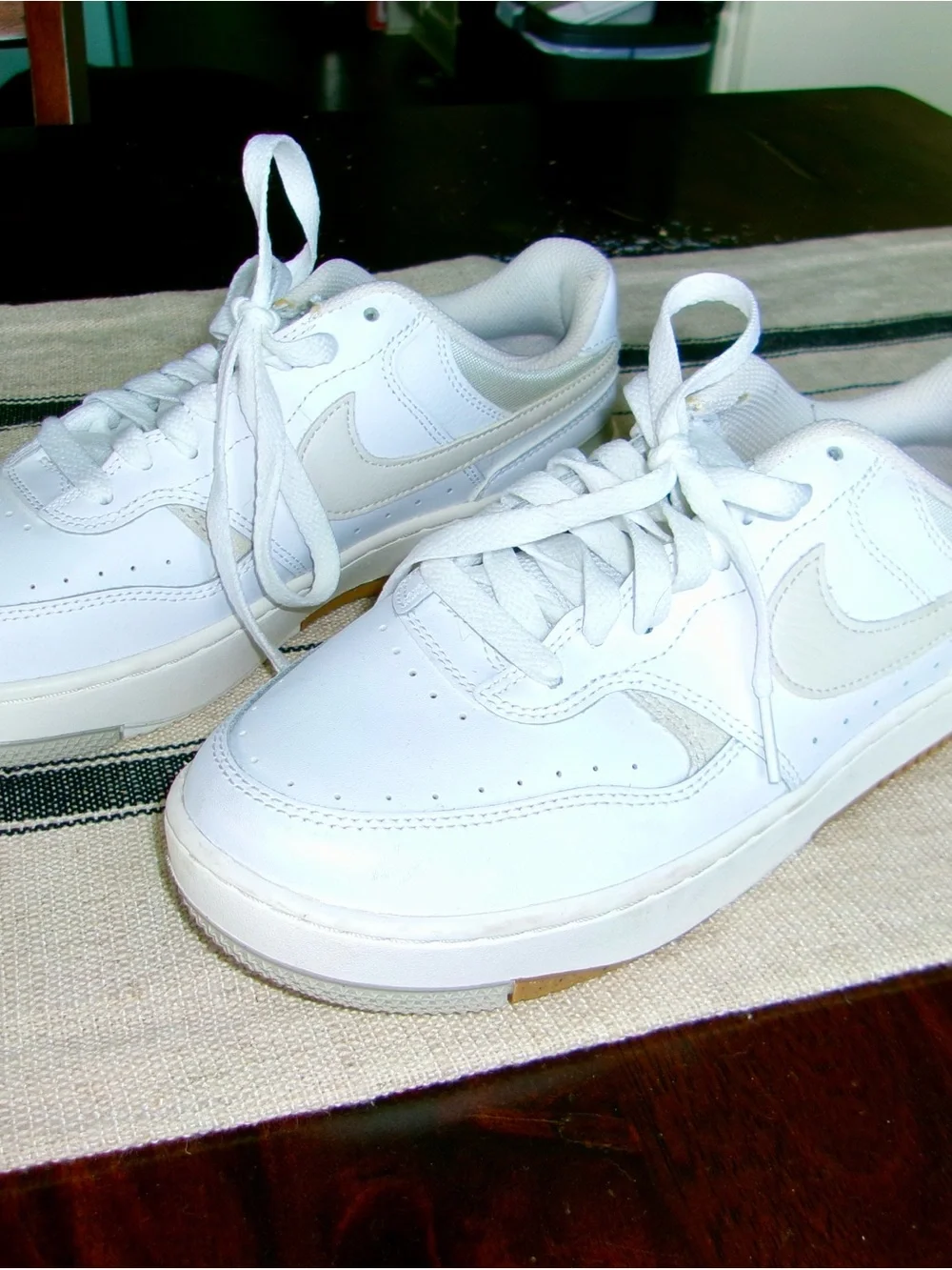 Nike White Low-Top Sneakers with Gum Outsole